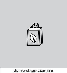 shopping bag icon,leaf icon vector