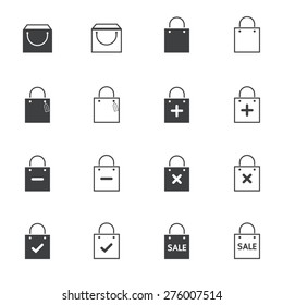 Shopping bag icons 