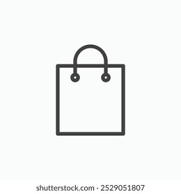 Shopping bag icons set. filled and line illustration