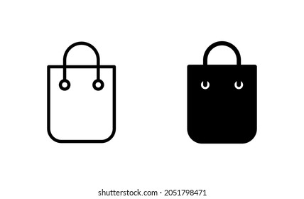 Shopping bag icons set. shopping sign and symbol