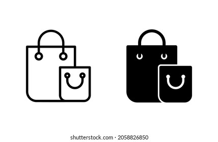 Shopping bag icons set. shopping sign and symbol