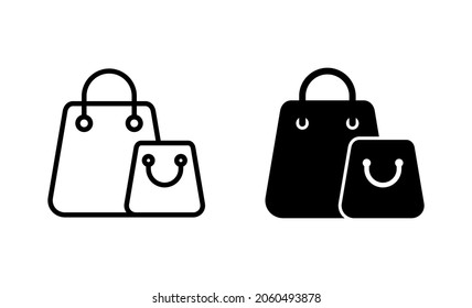 Shopping bag icons set. shopping sign and symbol