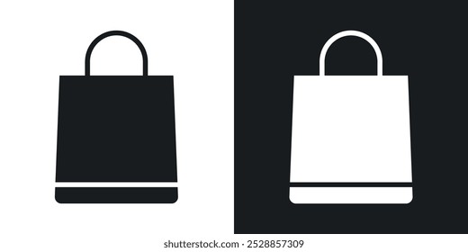 Iconos del bolso de compras. Vector de estilo sólido