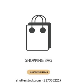 shopping bag icons  symbol vector elements for infographic web