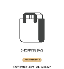 shopping bag icons  symbol vector elements for infographic web