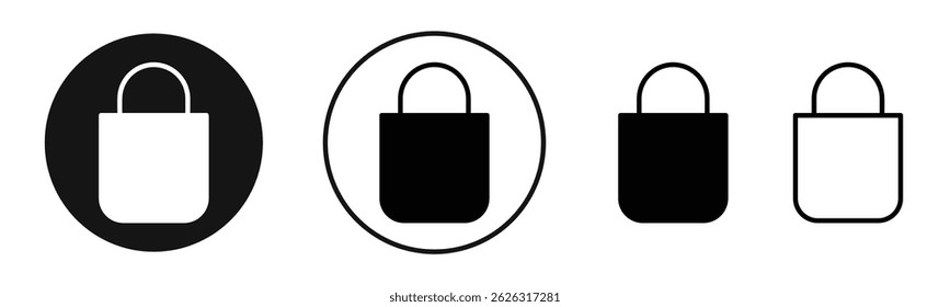 Shopping bag icons. thin line vector icons