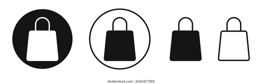 Shopping bag icons. thin line vector icons
