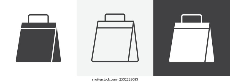 Shopping bag icon.Trendy modern flat linear vector illustration on white background.