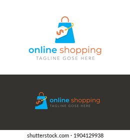 Shopping bag Illustration Design Template, Suitable for Creative Industries, Technology, Multimedia, Entertainment, Education, Shops and related businesses