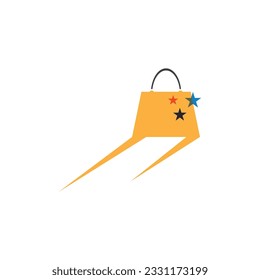 Ilustración de la plantilla de vectores del logotipo de la ilustración de la bolsa de compras Ilustración