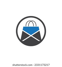 Shopping Bag Illustration Logo Vector  Template Illustration