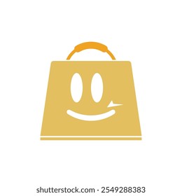 Shopping bag illustration logo vector flat design template