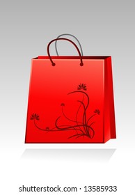 shopping bag, illustration, vector