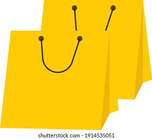 Shopping bag, illustration, vector on a white background.