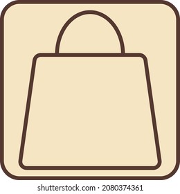 Bolsa de compras, ilustración, vector, sobre fondo blanco.