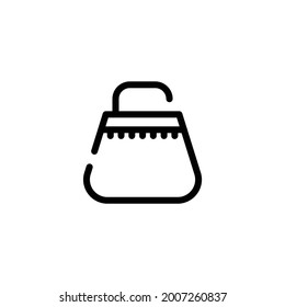Shopping Bag incomplete line art icon template