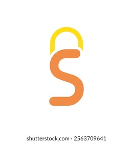 Shopping bag with initial letter logo design
