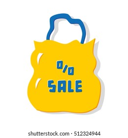 Shopping bag isolated.