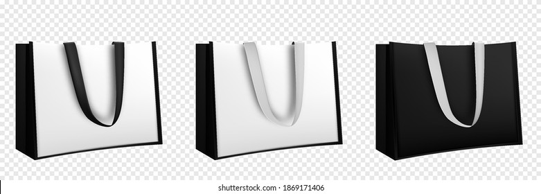 Shopping bag isolated. Cotton eco tote blank template. Blank eco template, Bags mockup. Vector illustration isolated.