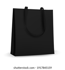 Bolsa de compras aislada. Plantilla en blanco de algodón eco. Plantilla ecológica en blanco, burla de Bags. Ilustración vectorial aislada.