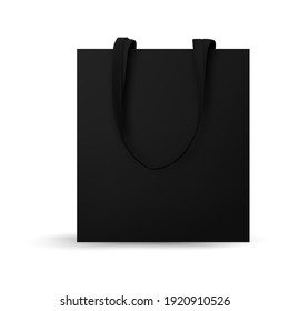 Shopping bag isolated. Cotton eco tote blank template. Blank eco template, Bags mockup. Vector illustration isolated.