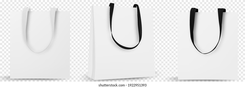 Shopping bag isolated. Cotton eco tote blank template. Blank eco template, Bags mockup. Vector illustration isolated.