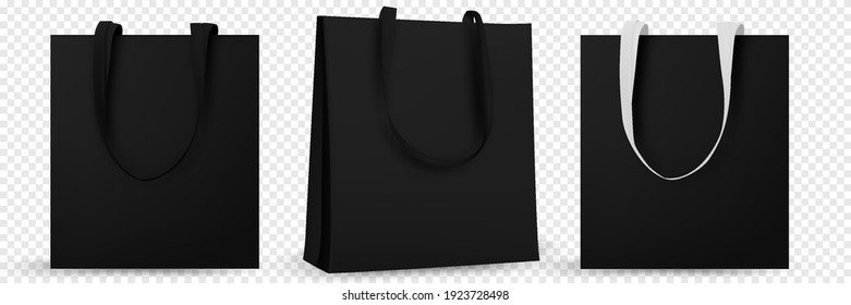 Shopping bag isolated. Cotton eco tote blank template. Blank eco template, Bags mockup. Vector illustration isolated.