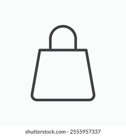 Shopping bag isolated icon. vector illustration.