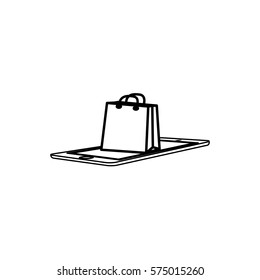 Shopping bag isolated icon vector illustration graphic design