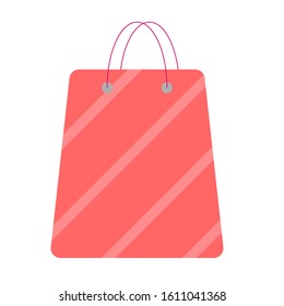 Shopping Bag isolated on white background. Vector illustration.