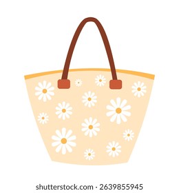 Shopping bag isolated on white background for summer theme material.