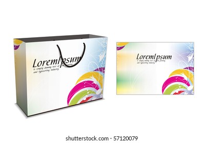 shopping bag isolated on white background, vector illustration.