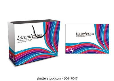 shopping bag isolated on white background, vector illustration.