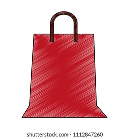 Shopping bag isolated scribble