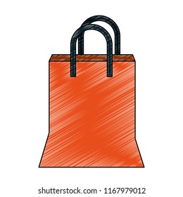 Shopping bag isolated scribble