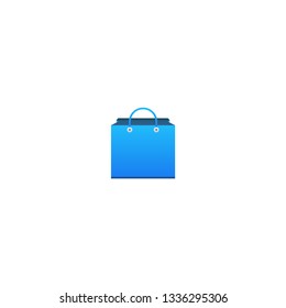 Shopping bag isolated vector. Online shopping icon. Add to cart website symbol.