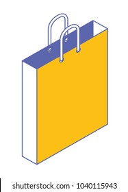 shopping bag isometric icon