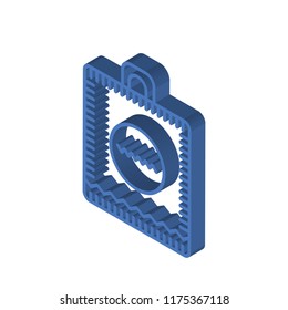 Shopping bag isometric left top view 3D icon