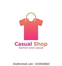 Shopping Bag Letter C And Tshirt Logo Design For Fashion, Casual, Shop, Store And Market Logo