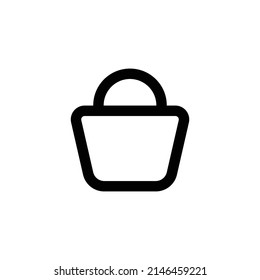 Shopping Bag Line Art Icon UI Design Template