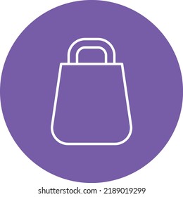 Shopping Bag line circle icon vector image. Can also be used for web apps, mobile apps and print media.