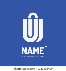 Shopping bag, line form. Vector logo design. Business concept icon.