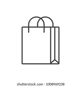 Shopping bag line icon.