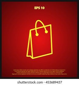 shopping bag line icon