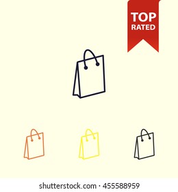 shopping bag line icon
