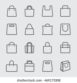 Shopping bag line icon