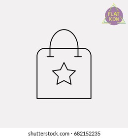 shopping bag line icon