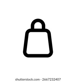 shopping bag line icon is designed in an easily recognizable style. It's suitable for a variety of visual needs, such as digital media or other graphic design projects