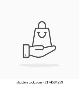 Shopping Bag line icon. Editable stroke and pixel perfect. Can be used for digital product, presentation, print design and more.