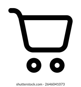 Icono de línea de bolsa de compras Vector editable